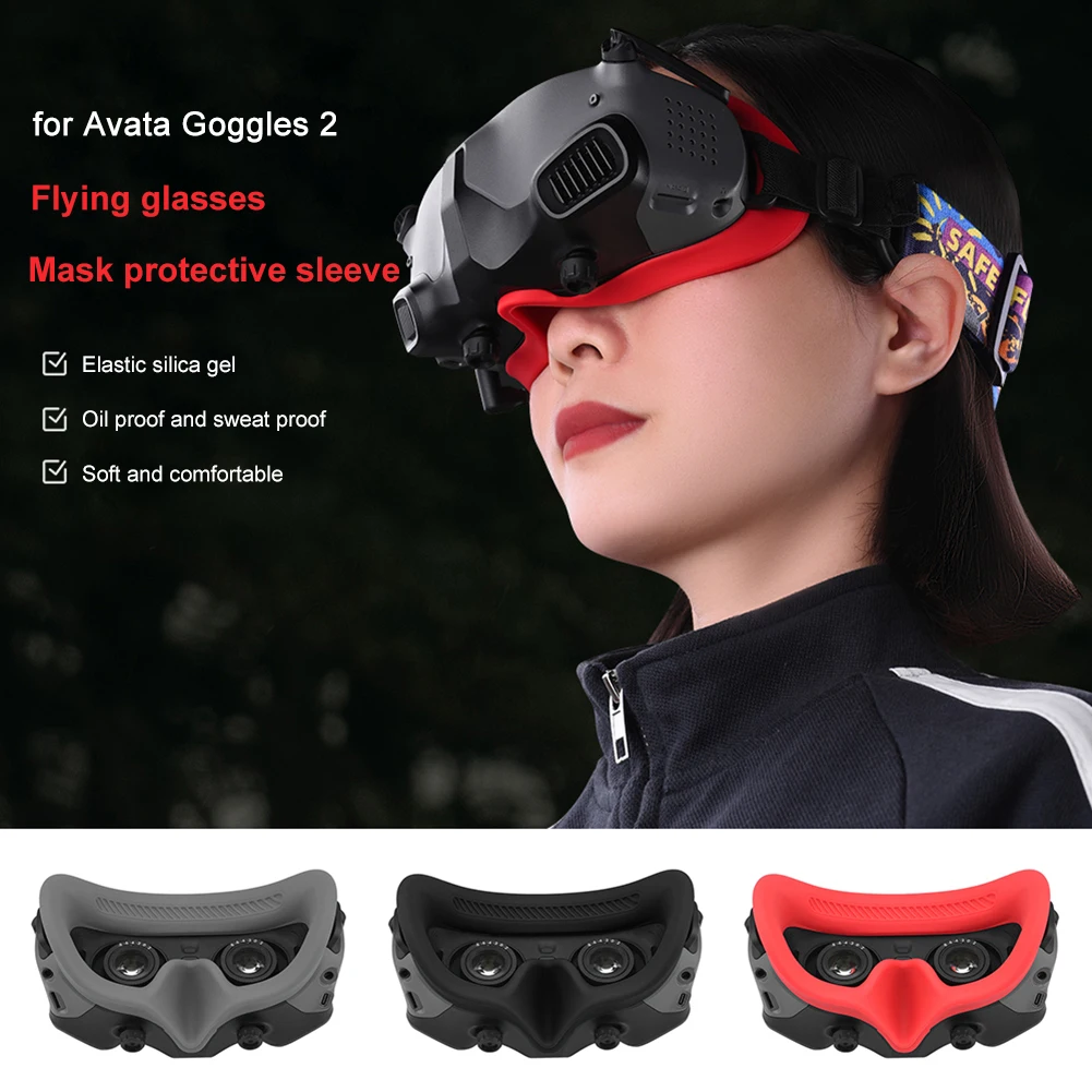 Podkładka pod oczy do gogli DJI Avata 2 Silikonowa miękka płytka na twarz Zestaw wymienny maski do gogli DJI Avata 2 Akcesoria do dronów