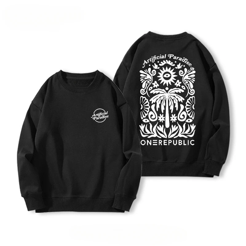 

Retro Onerepublic Concert Merchandise Round-neck Hoodies for Men and Women Trend of American Rock Clothing for Autumn and Winter