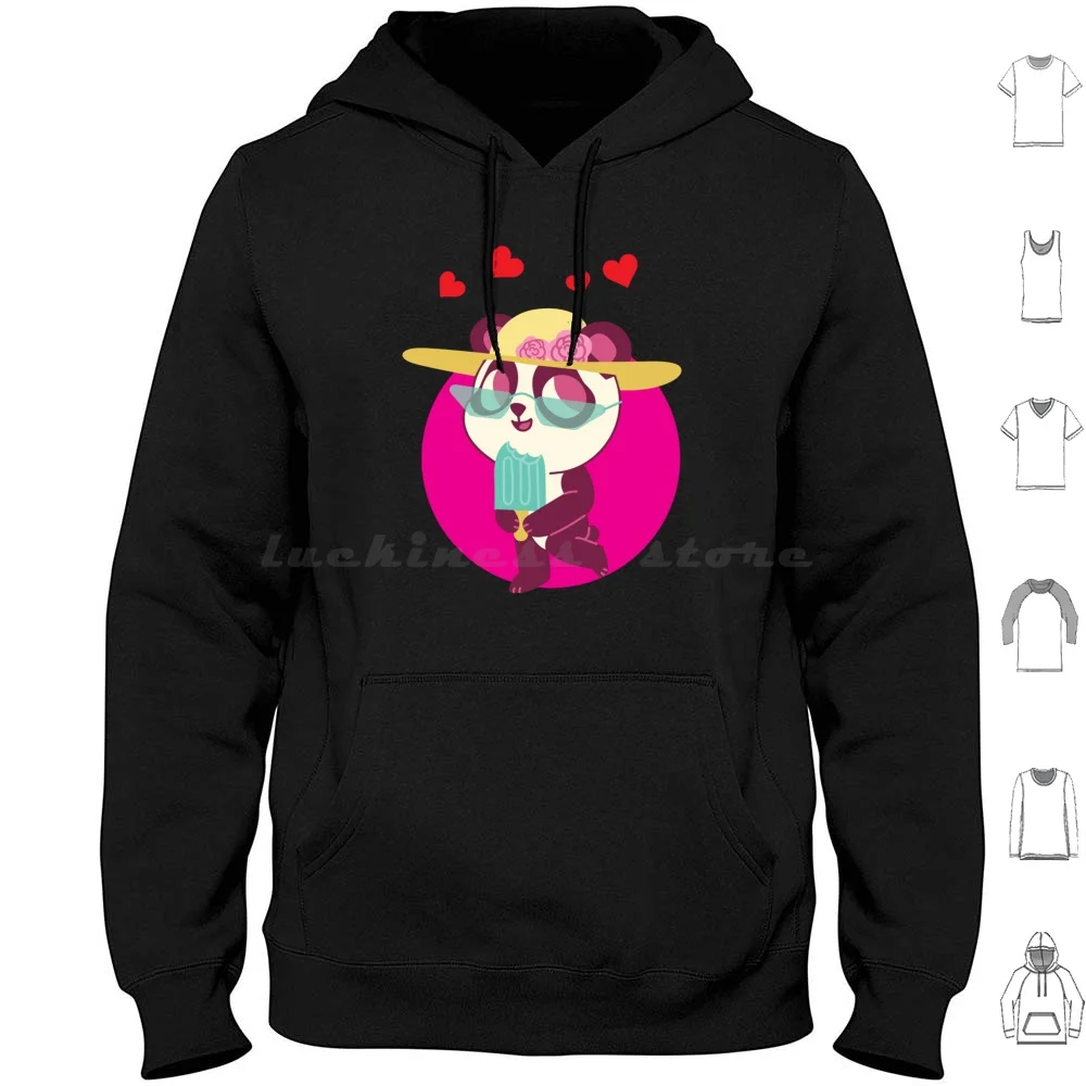 

Bear And Panda Bubu Dudu Balloon Толстовка с капюшоном из хлопка с длинными рукавами Bear And Panda Bubu Dudu Balloon Love Cute Panda Bear Bubu Dudu