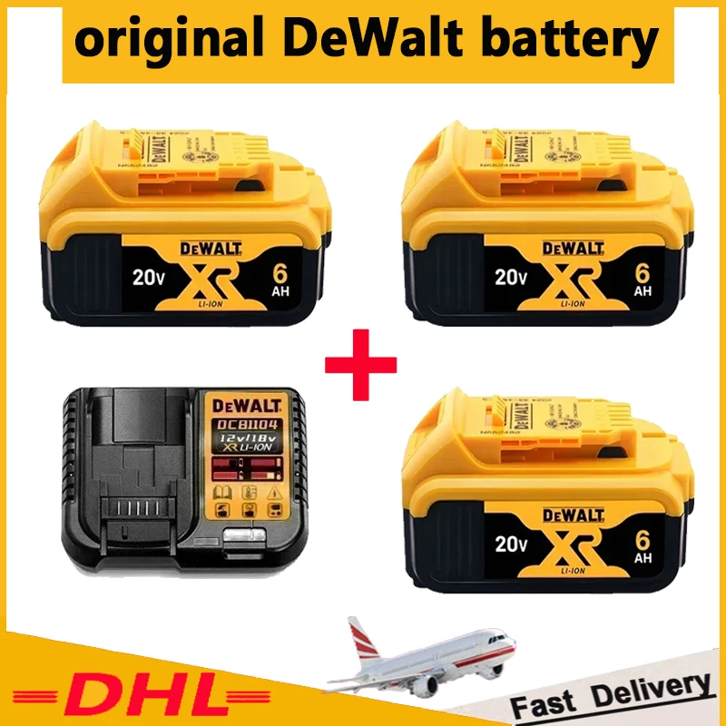 

Original DEWALT battery，20V, 6AH，rechargeable lithium-ion battery， DCB115， DCB118,，Dewalt tool battery, dewalt ，DCB1104 charger