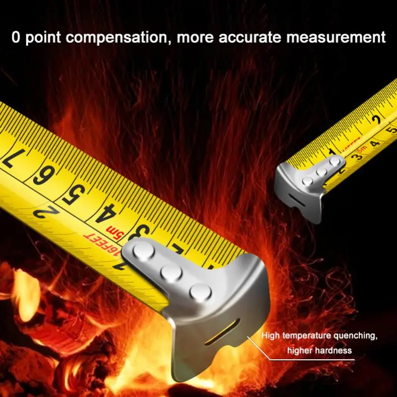 Steel Tape Measure Retractable 3M 5M 7.5M 10 Meters Thickened Self-locking Woodworking Tool Precise Clear Metric Tape Ruler