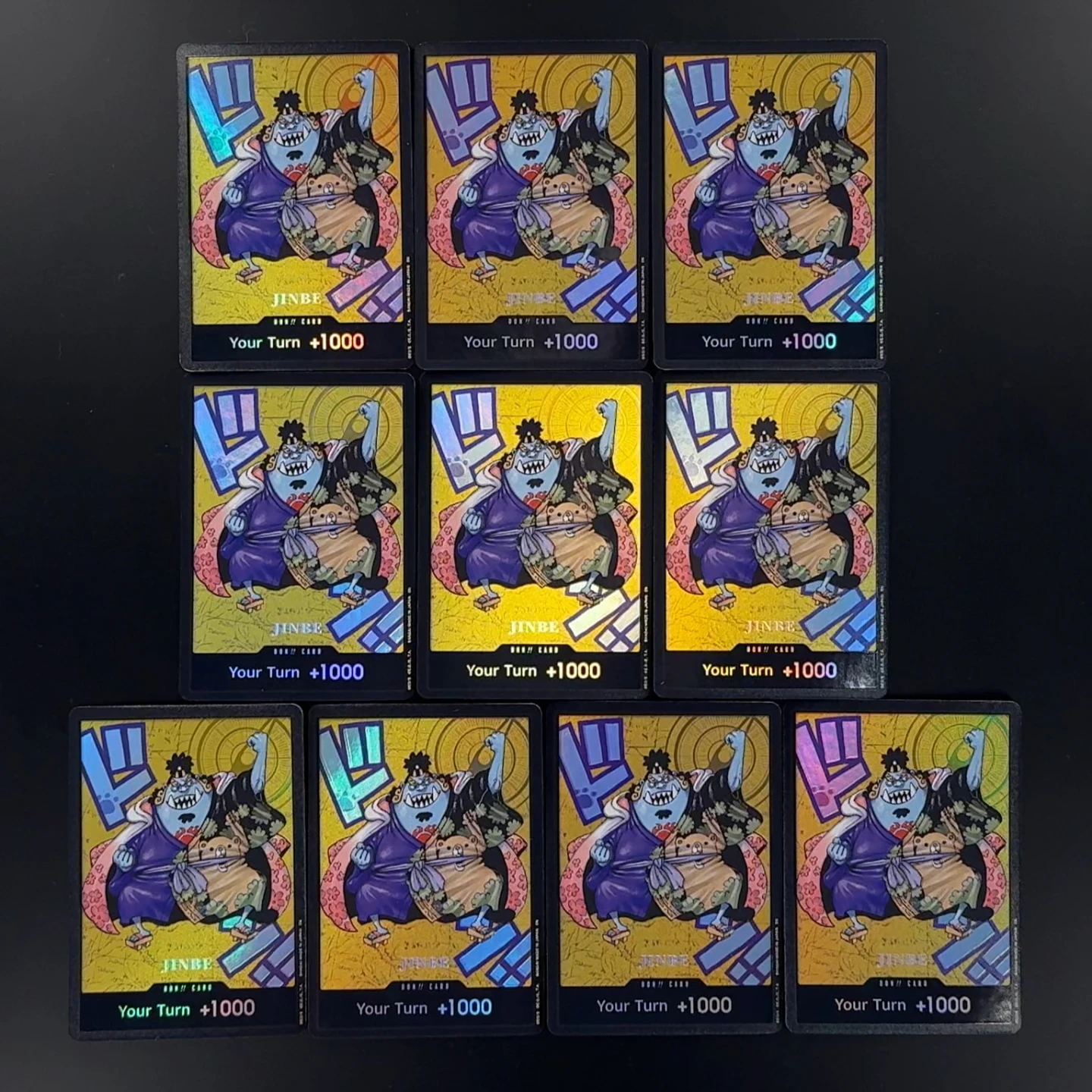 OPCG One Piece X Kumamon Englische DON-Karte 3D-Texturierte Strohhut-Team Luffy Zoro Nami Chopper Robin Anime Sammelkarten TCG