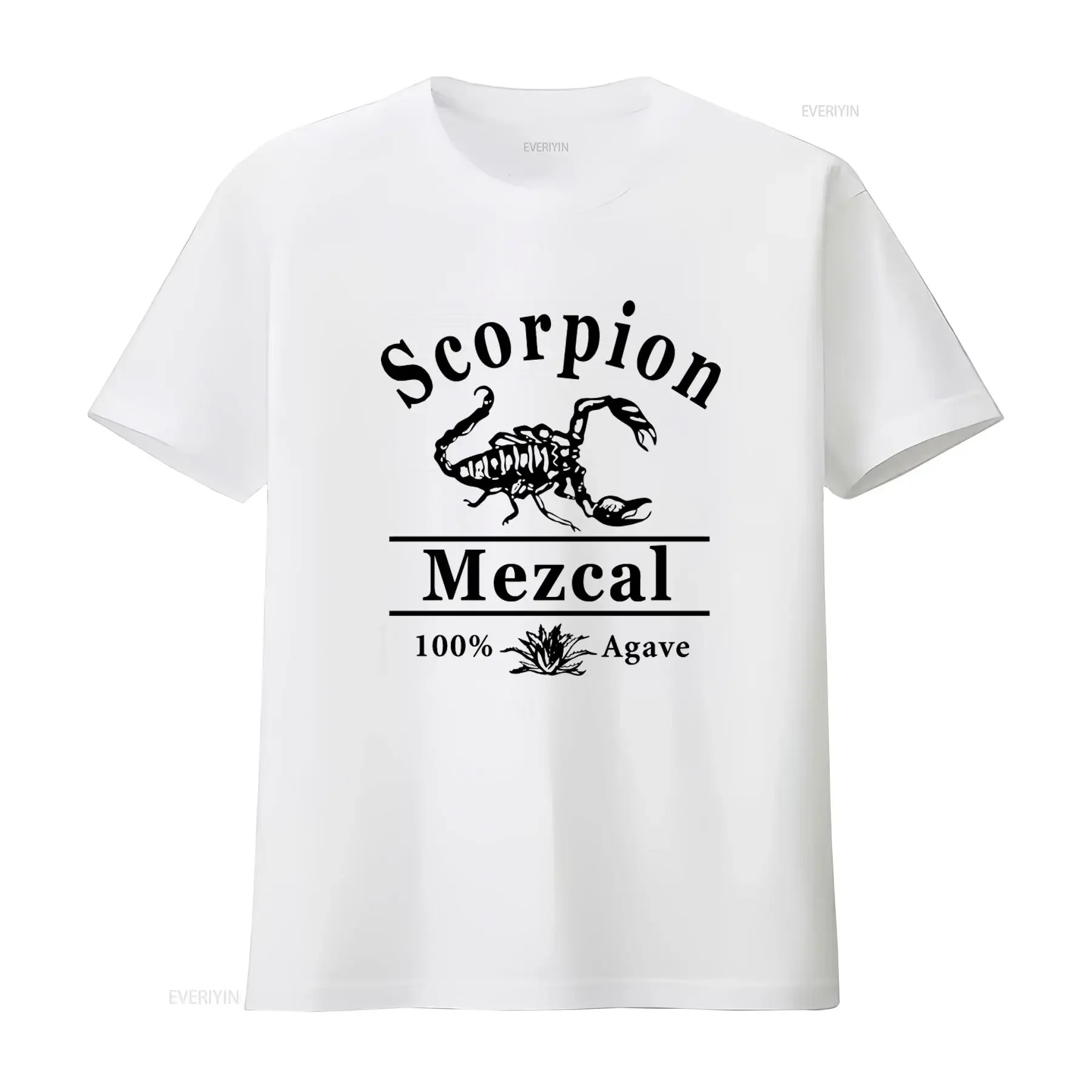 Scorpion Mezcal 100 Agave T Shirt for Fashion Print vintage Washed Soft Comfortable Breathable fashion Versatile homme