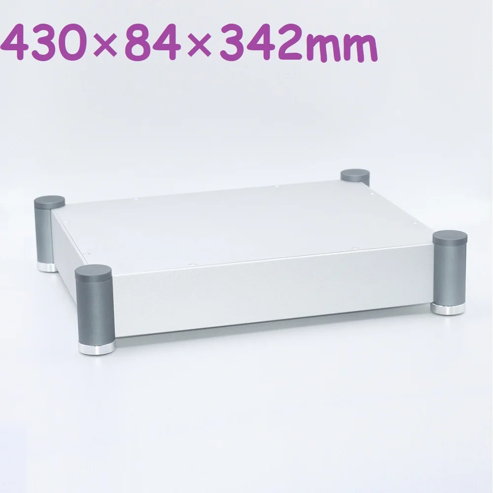 

W430 H84 DIY Aluminum Chassis Balanced Dual Control Hi End Hifi Case Preamp Audio Enclosure Curved Design Headphone PSU Cabinet