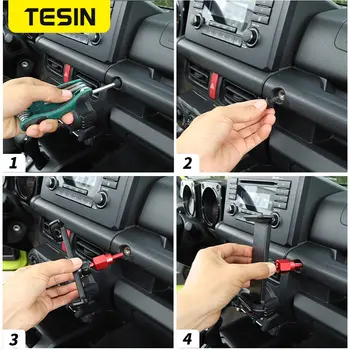 TESIN Držák telefonu s GPS navigací pro Suzuki Jimny JB74 2019 2020 2021 2022 2023 2024 Up Autopříslušenství 10 nejlepší prodej Držák telefonu pro Suzuki Jimny - №5