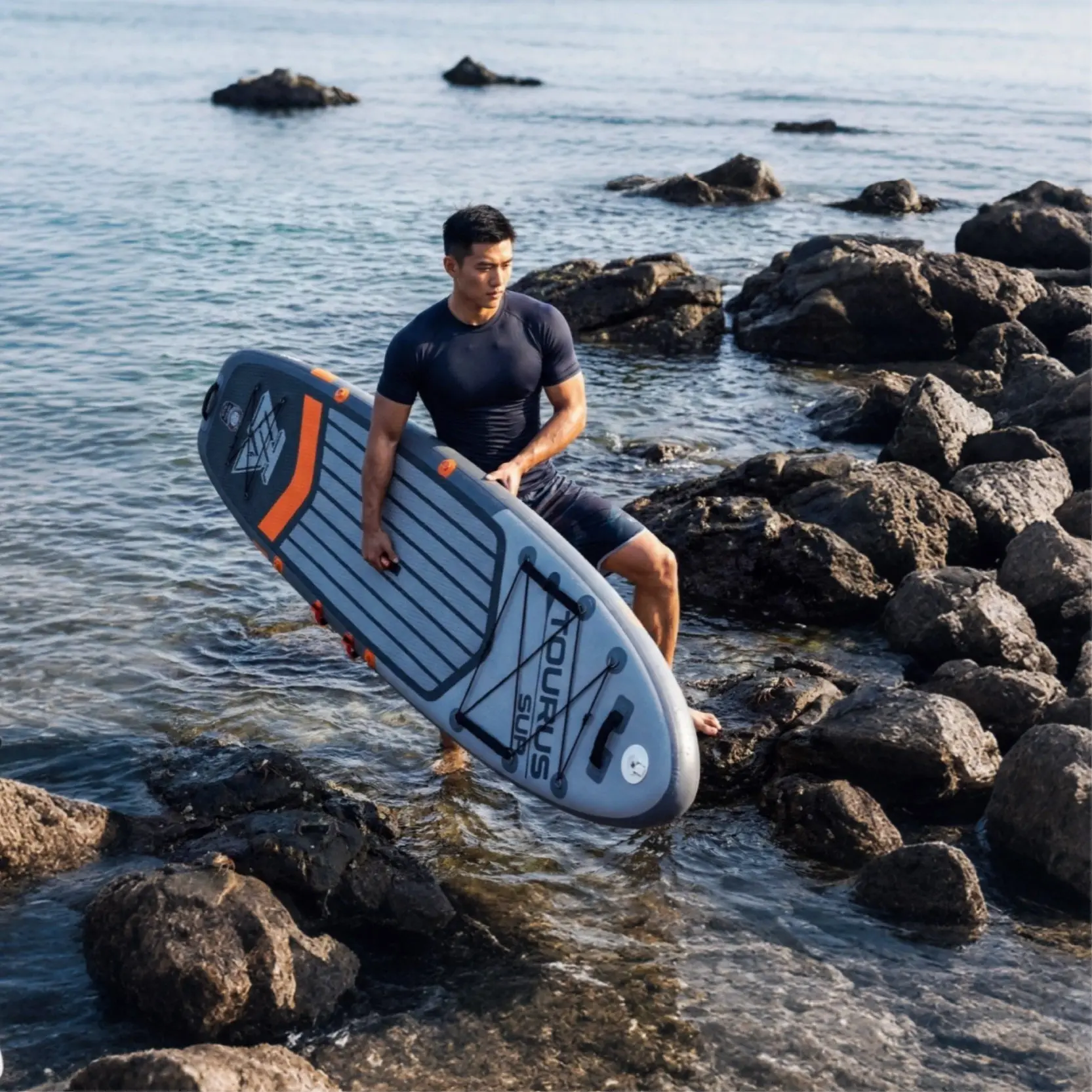 Inflatable Paddle Board SUP Stand Up Surfboard Thickened Wide Non-Slip Stable for Beginners Professionals Water Sports Set