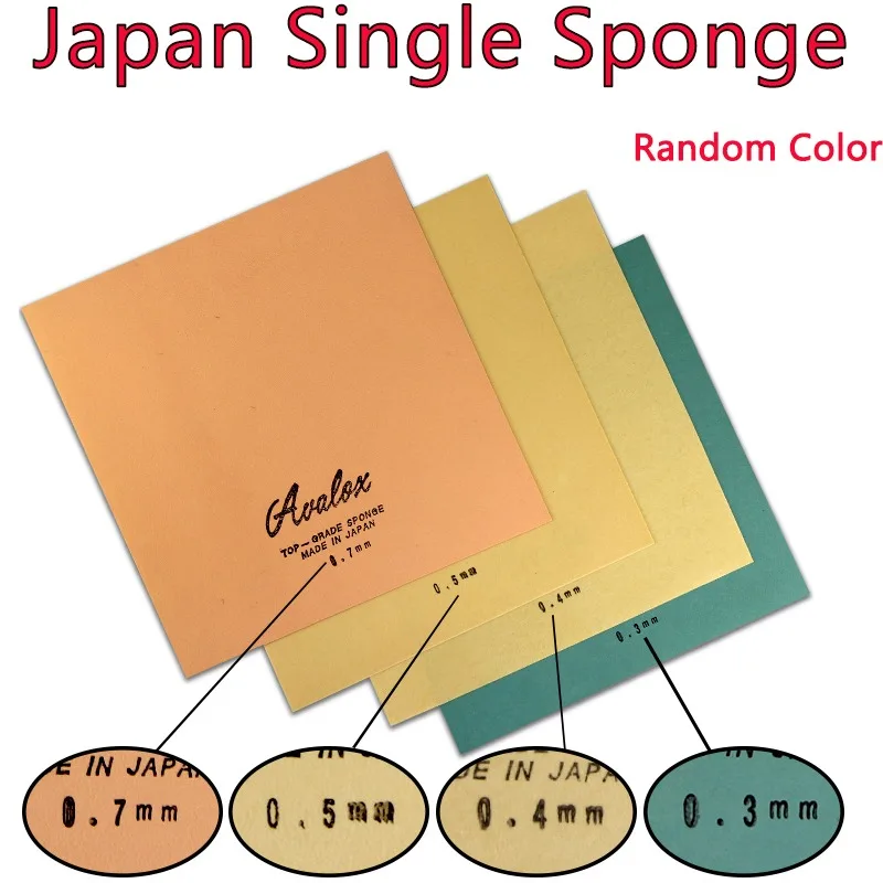 

0,3-2,2 мм ультратонкая резиновая губка для настольного тенниса для длинных прыщей, разные цвета, японская губка для резины для пинг-понга