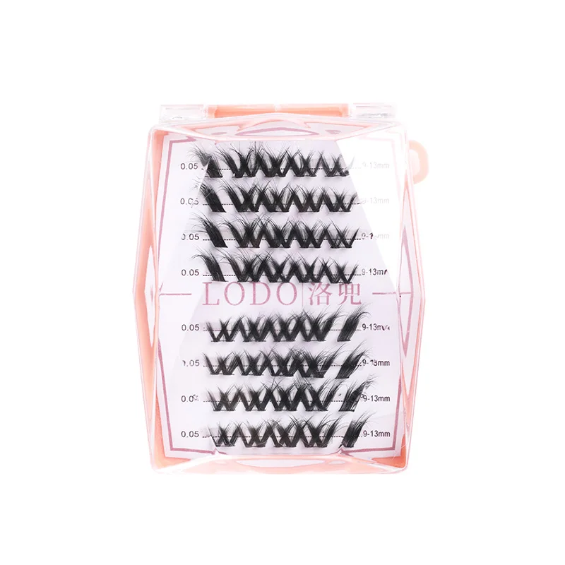 NUOVO Mix 8DFluffy Singolo Cluster Estensione Ciglia Segmentato Visone Naturale Cat Eye Effetto trucco Ciglia Individuali Ciglia Finte