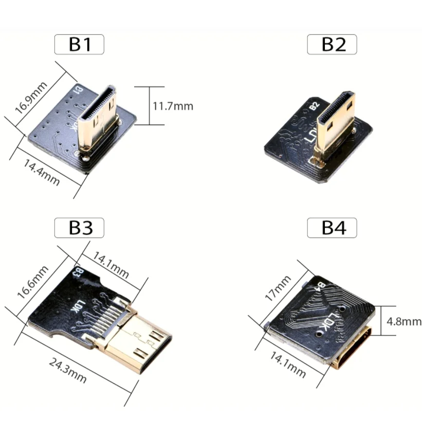 Anti-interference Ribbon FPV HDMI-Compatible Connector Flexible Flat Cable Raspberry Pi 4 Micro Mini HDMI-compatible