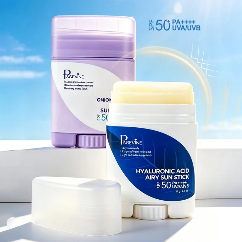 Easy To Apply Carry Solid Sunscreen Spf50+ Hyaluronic Acid Sunscreen Lightweight Clear Uv Resistant Waterproof Sweat Resistant