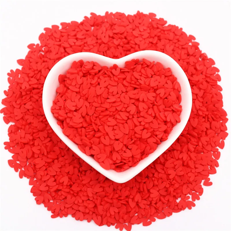 Colorful Heart Lips Polymer Clay Slices Sprinkles for Slime Filling Clay DIY Crystal DIY Crafts Tiny plastic klei Accessory