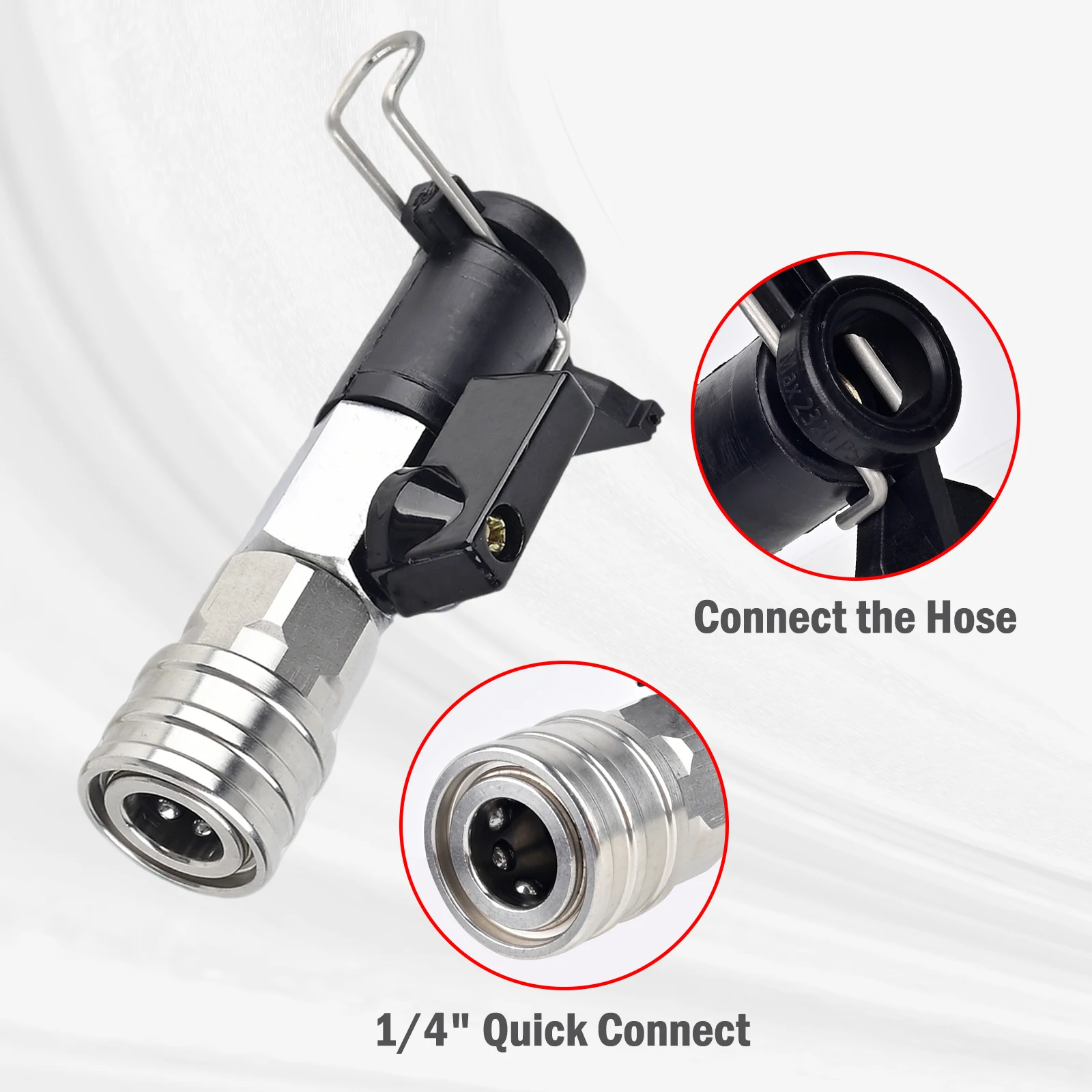 High Pressure Washer Ball Valve Kit with 5 Spray Nozzles, Convert Water Hose into Nozzle Tips, for Karcher Bosch Nilfisk Lavor