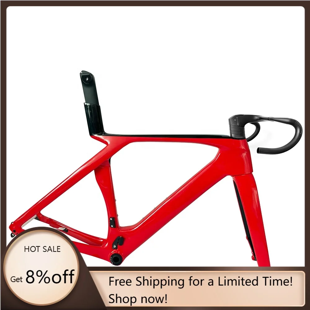 

STLF SLR 2024 Carbon Frame 700C Road Bicycles Bottom Bracket Threaded T47 Internal Electric Cable Routing Disc Brake Carbon Fram