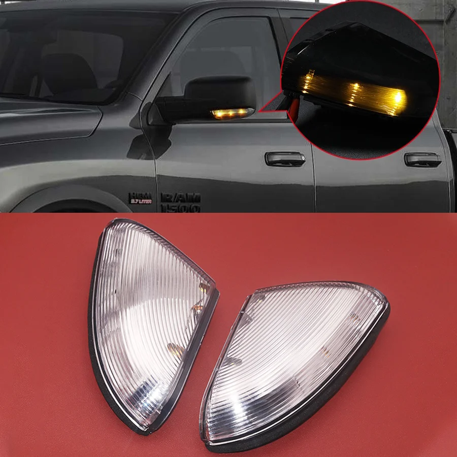 

1Pc Side Rearview Mirror Turn Signal Lamp Turn Signal Light Indicators Lens Fit For 2009-2014 DODGE RAM 1500 2500 2010-2014