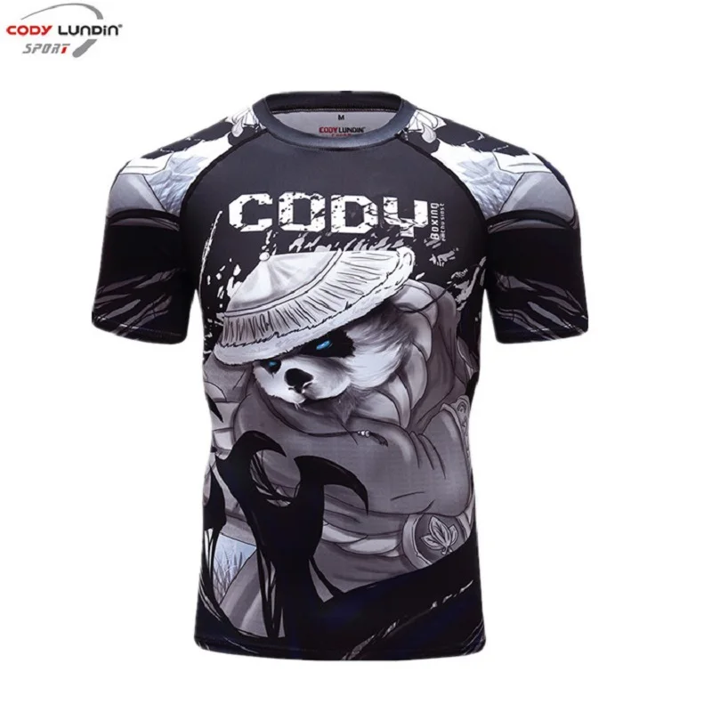 Cody Lundin New Compression Mma Rashguard Wrestling Gym Shirt for Men Sports Bjj Gi Boxing Jersey Training Bjj Kimono Clothing