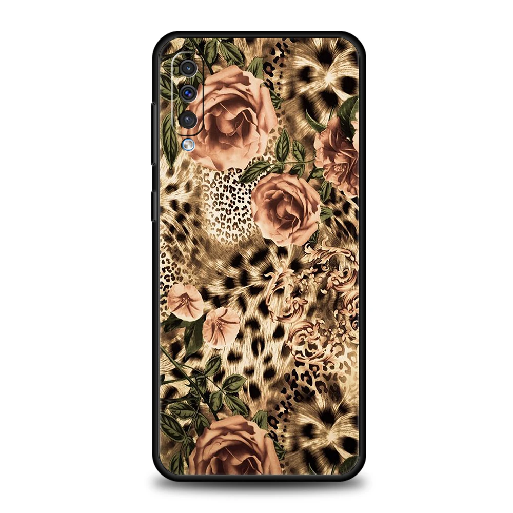 Leopard Print Phone Case for Samsung Galaxy A24 A13 A53 A73 A33 A22 A12 A02 A03 A05 A70 A50 A10 A20 5G Silicone Cover Shell Bags