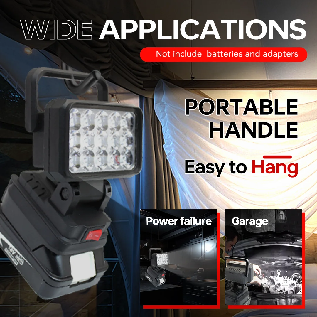 LED Working Light For Makita 18V Li-ion Battery LED Work Light  Flashlight Portable Emergency Flood Lamp Camping Lamp