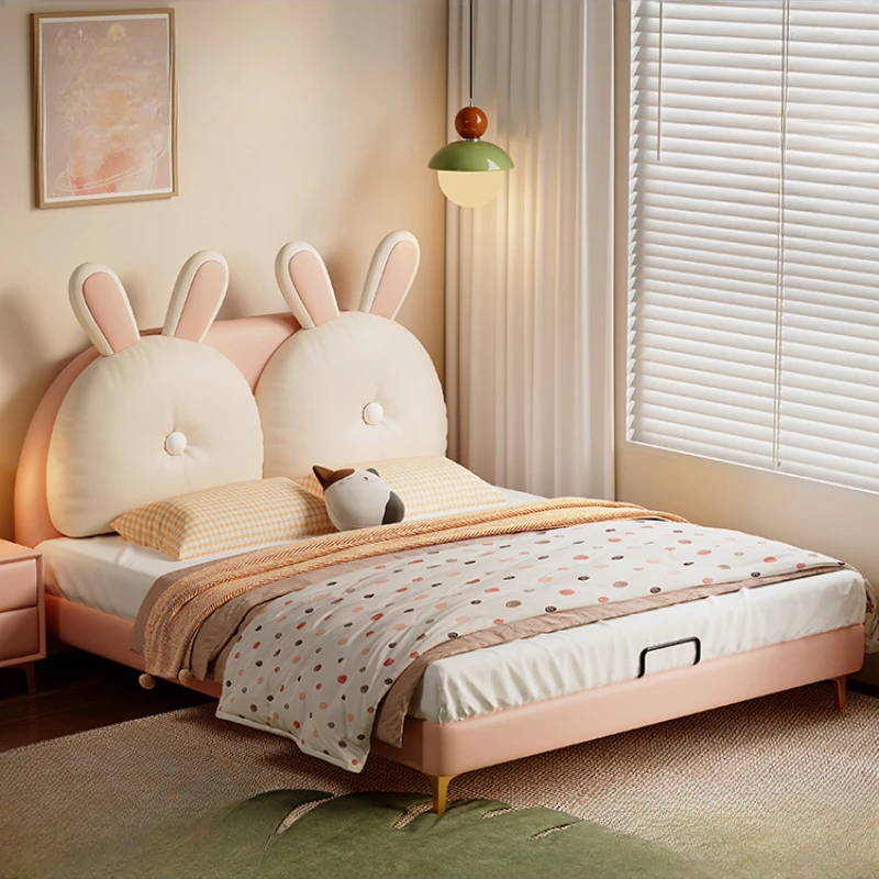 Girl Princess Children Bed Frame Simple Modern High End Comferter Bed Frame Aesthetic Luxury Cama Infantil Bedroom Set Furniture