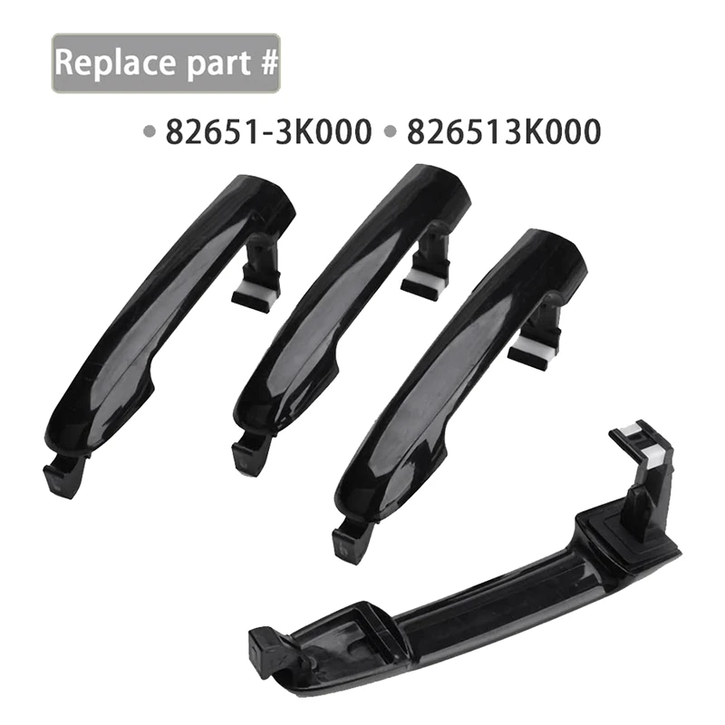 Manija de puerta Exterior para HYUNDAI SONATA, 4 piezas, 82651-3K000, delantera, trasera, izquierda, derecha, 2005-2010