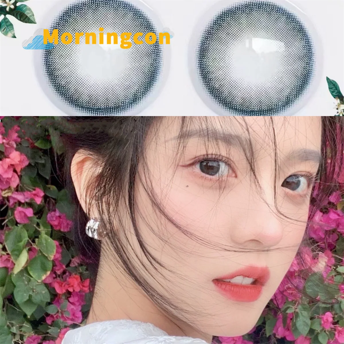 Yulan blue  Myopia Prescription Soft Colored Contacts Lenses For Eyes Small Beauty Pupil Make Up Natural Yearly