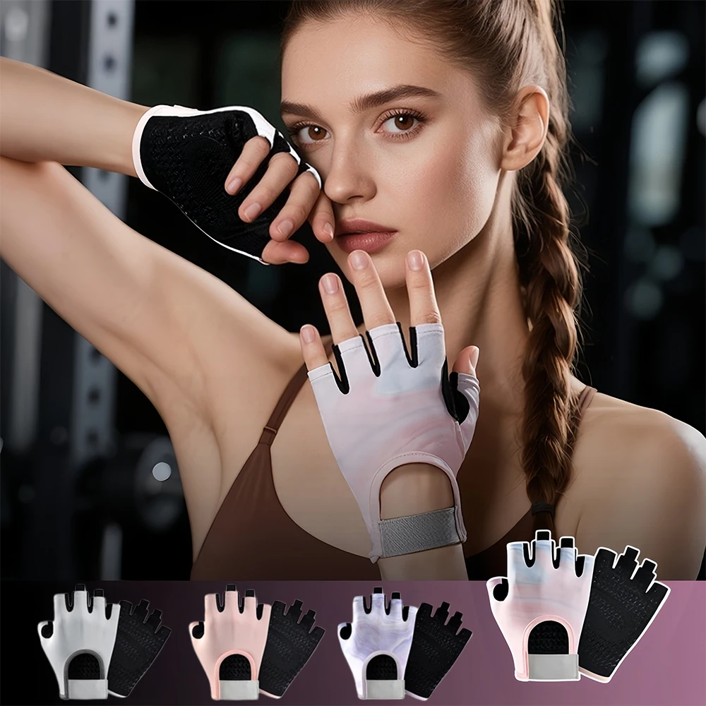 

1Pair Workout Gloves for Women Men, Anti-Slip Fingerless Gloves for Weightlifting,for Mens Gym Fitness Workout Gloves