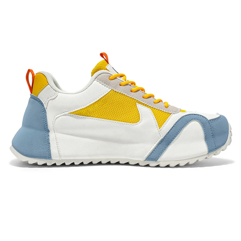 

Man Sneakers Summer Mesh Moccasins Lace-up Leather Sports Four Seasons Casual Running Shoes Men's Comfortable Forrest Gump Shoe