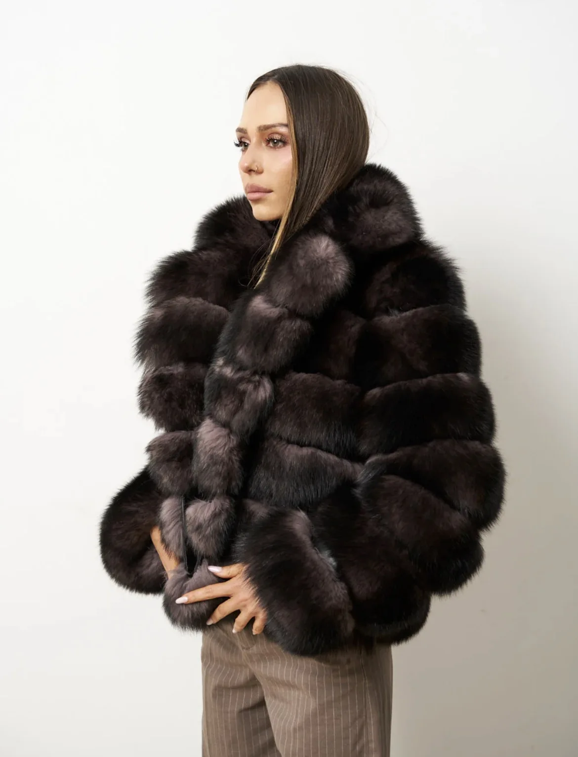 Echt fuchs Pelzmantel Frauen Weste abnehmbar verwandeln abnehmbare Mode Luxus dicke warme Mantel Jacke festes Fell