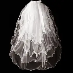 Bridal Veil Four Layer Pearl Bow Bead Veil Wedding Vintage Veil with Pearl 2025