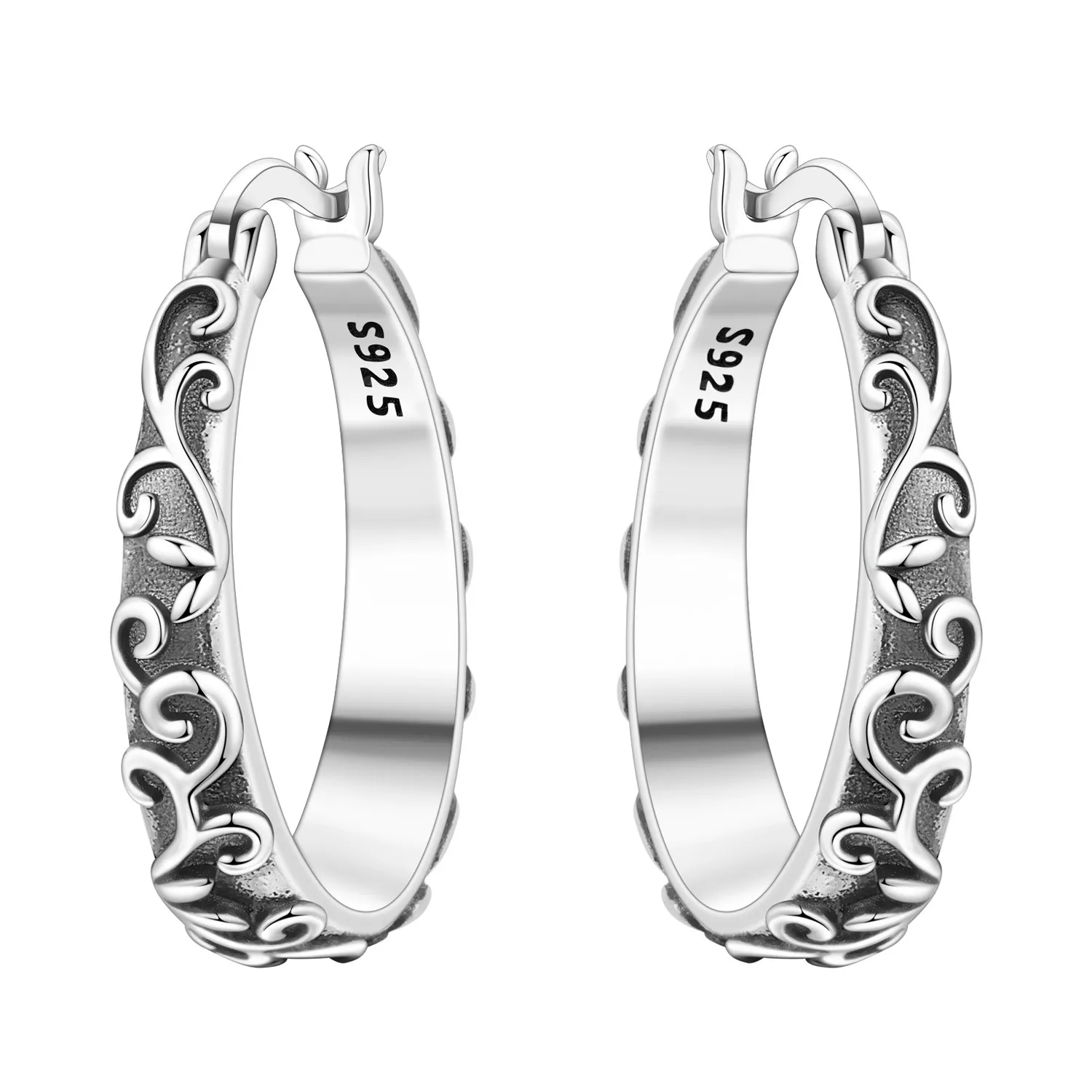 CYCUFF S925 Sterling Silver Vintage Grape Vine Earrings Hoop Earrings Women Jewelry Original Trendy Anniversary Gifts