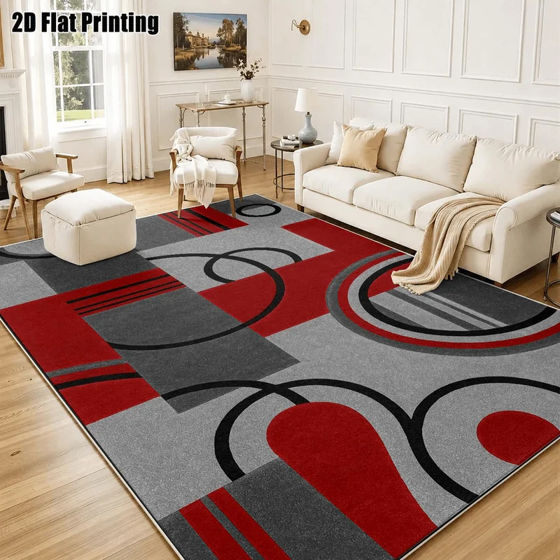 1Pc Modern Minimalist Geometric Stripe Carpet, Machine Washable, Personalized Decoration, Essential for Light Luxury Home, Applicable to Living Room, Bedroom, Entryway, Office, Corridor and Other Areas
