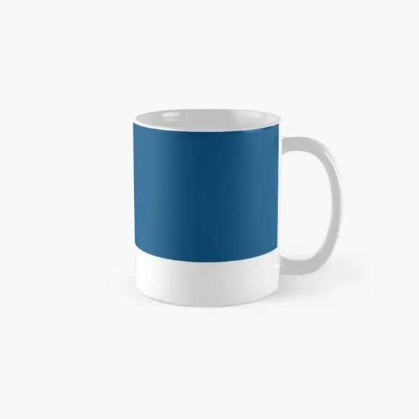 Pantone 2020 Classic Blue V2 Classic  Mug Printed Simple Image Tea Gifts Coffee Handle Round Cup Drinkware Picture Design Photo