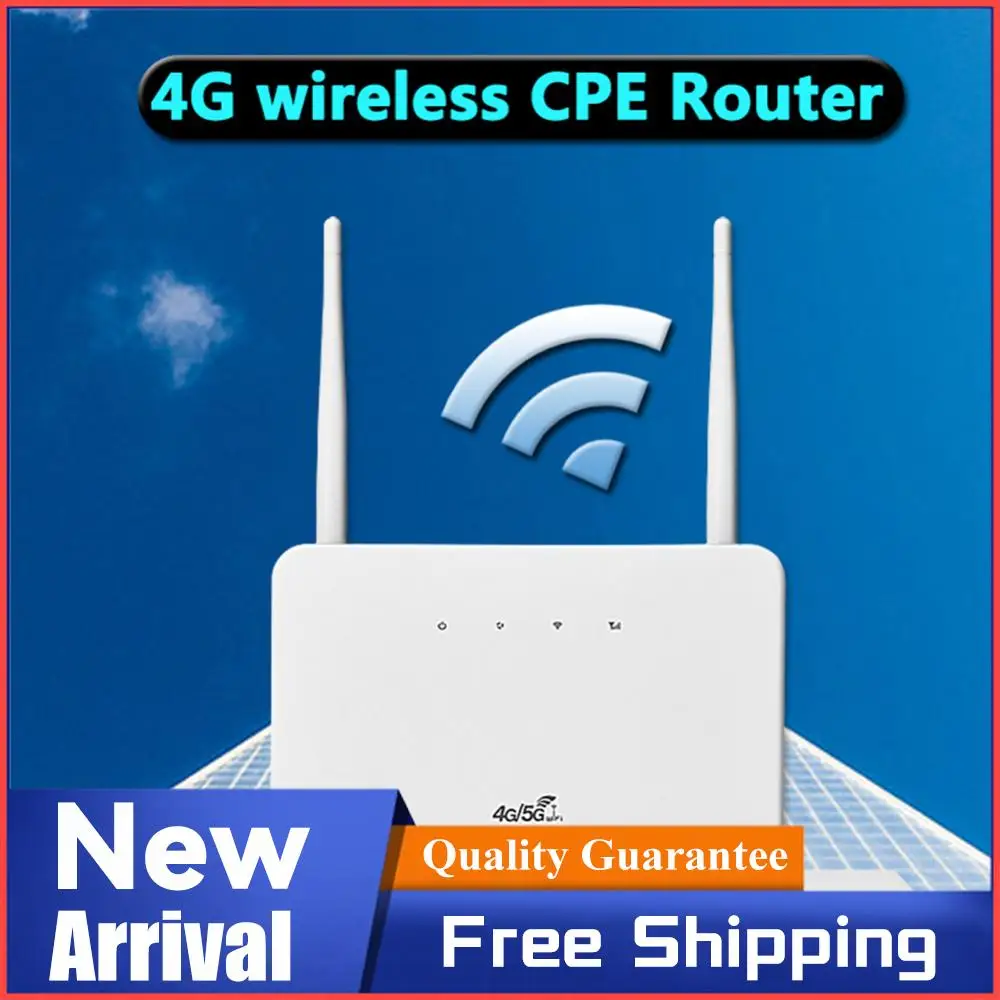 

4G Wireless Router 300Mbps 4G LTE CPE Router Wireless Modem External Antenna with Sim Card Slot EU Plug for Home Travel Work