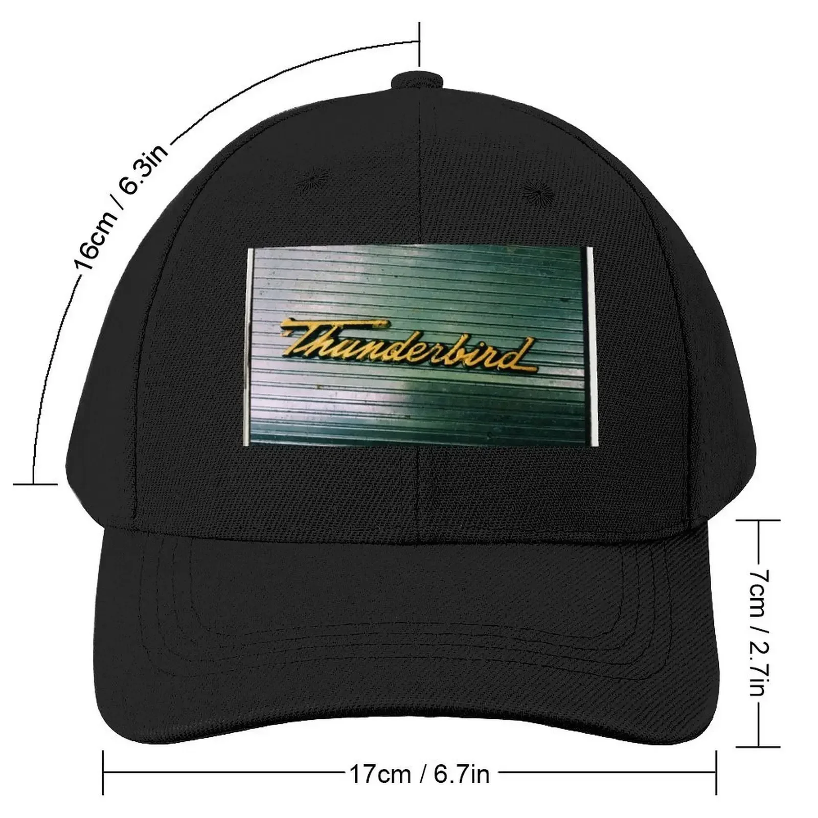 1960 Thunderbird Cursive Lettering Emblem Baseball Cap hard hat Beach Outing Sports Cap Male Women's