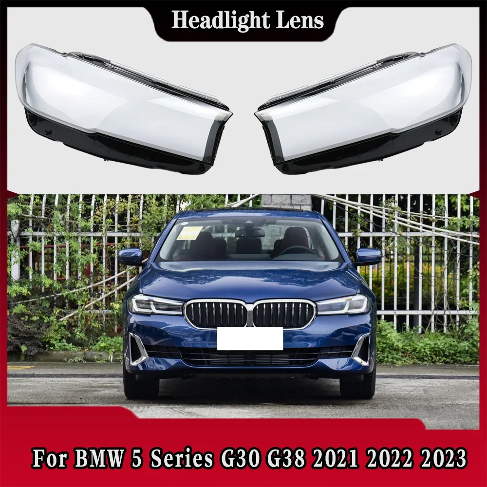 

For BMW 5 Series G30 G38 2021 2022 2023 Car front Headlight headlamps transparent lampshade lamp shell Headlight Cover lens