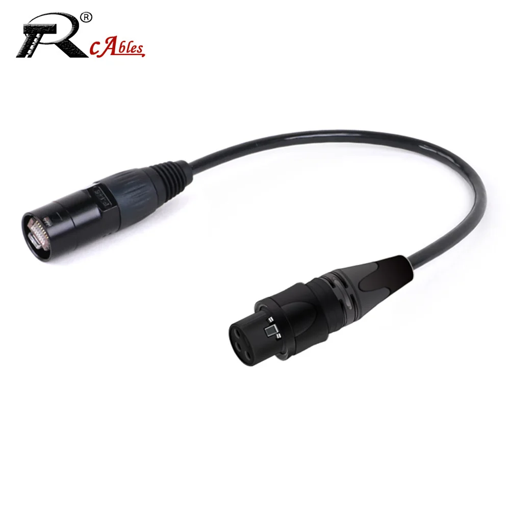 

Ethernet Cable to XLR,Waterproof 3Pin XLR Female to UTP RJ45 8P8C CAT5/5E Male Connector LAN Network Adapter Extension Cord