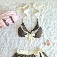 Top corto de verano para mujer, conjunto de natación con lazo, camisetas sexys, ropa ajustada Harajuku Kpop para mujer, camisola Y2k, camisetas sin mangas estéticas para chica dulce