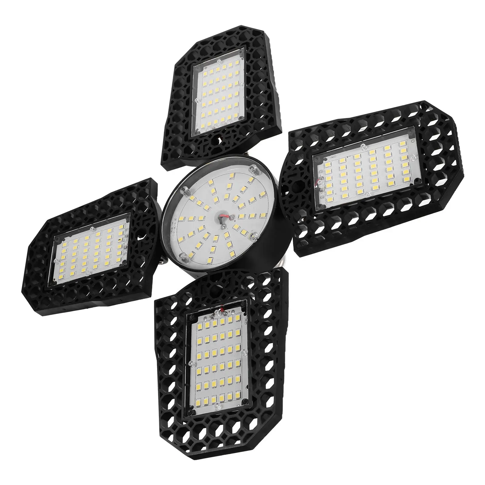 

1 шт. Светодиодный потолочный светильник для гаража с четырьмя панелями, высокопрочный, складной дизайн, 4 независимые секции, простая установка без инструментов, энергосберегающий