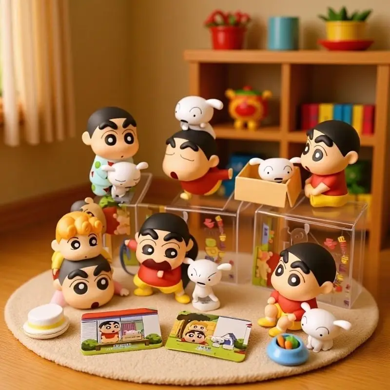 Crayon Shin Chans Little White's Tägliches Leben Blind Box Figuren Trendige Spielzeuge Desktop-Ornamente Puppen Peripherie-Spielzeuge Geschenke