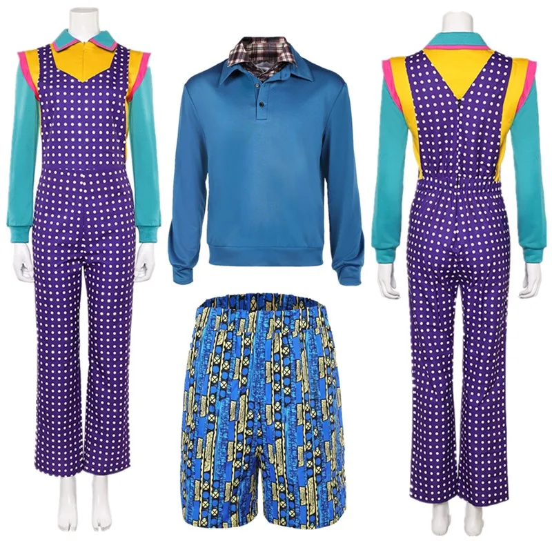 

Holly Wheeler Cosplay Shirt Overalls Will Byers ﻿Hoodie Costume Dustin Henderson Shorts Outfits Halloween Carnival Party Suit