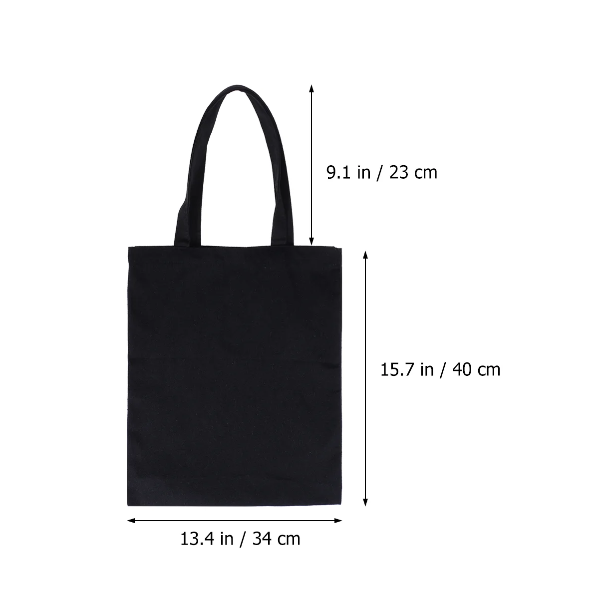 Heavy Duty Canvas Tote Bag Cotton Shopping Handbag Blank Tote Pouch for DIY Crafts Gift Bag(Black) Canvas Bags