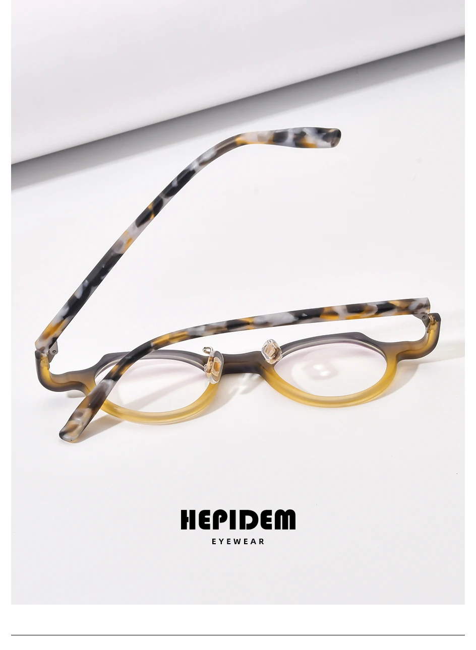 HEPIDEM Acetat Brillengestell Männer Berühmte Marke Design Retro Cat Eye Frauen Nerd Brillen Brillen Kleine Vintage Brillen 9280 – Detail 2