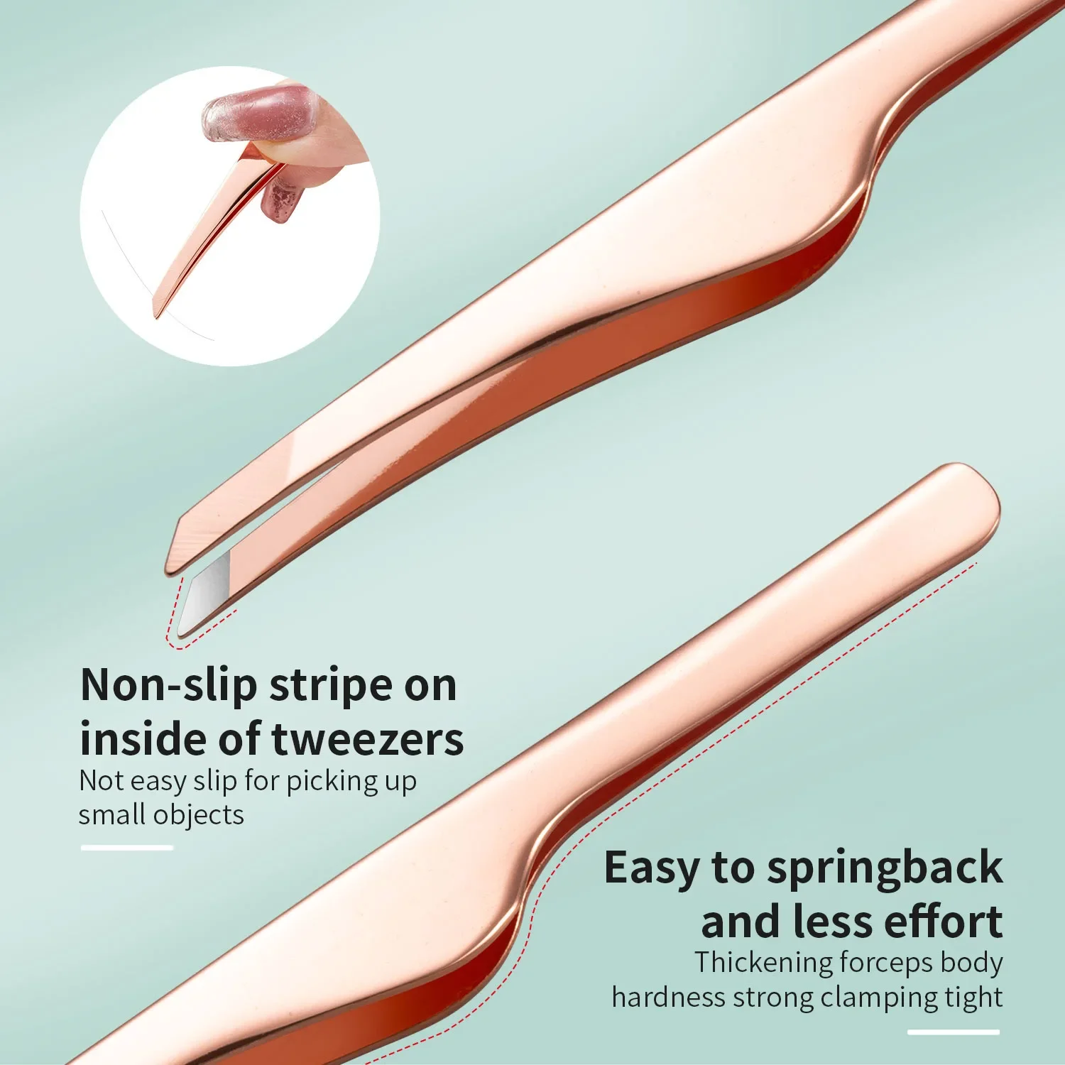 Pinzette per sopracciglia in acciaio inossidabile Sopracciglio curvo Taglia ciglia Pinzette angolate Strumenti per ciglia finte Rimuovi piccoli peli incarniti