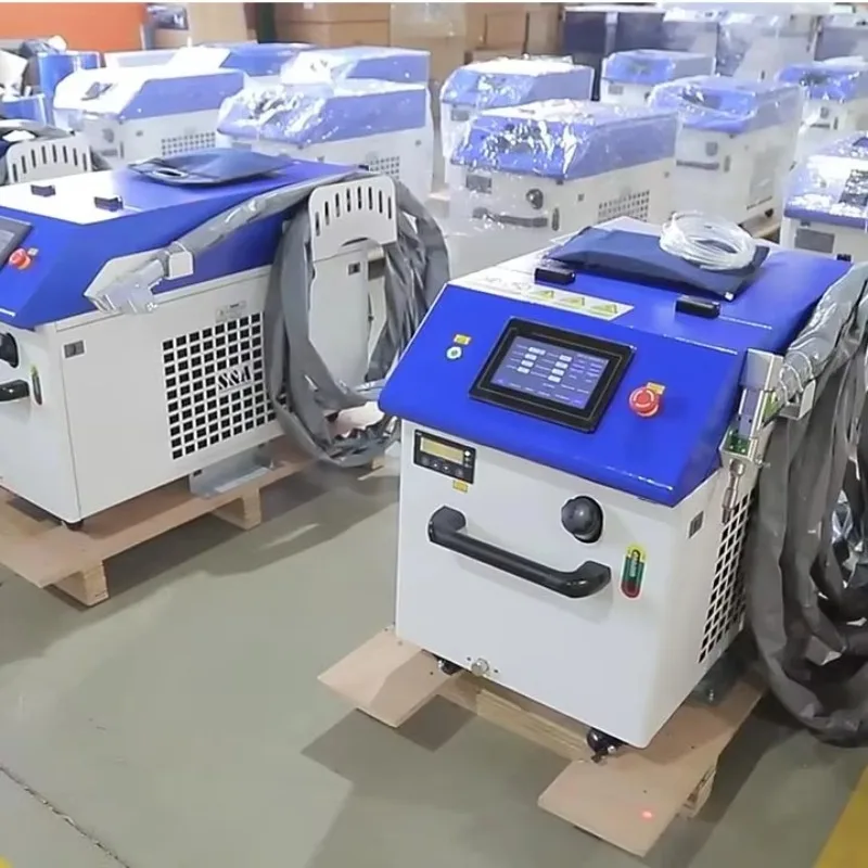 High Efficiency Handheld Fiber Laser Welder with Cleaning and Cutting Functions for Small Metal Workshops