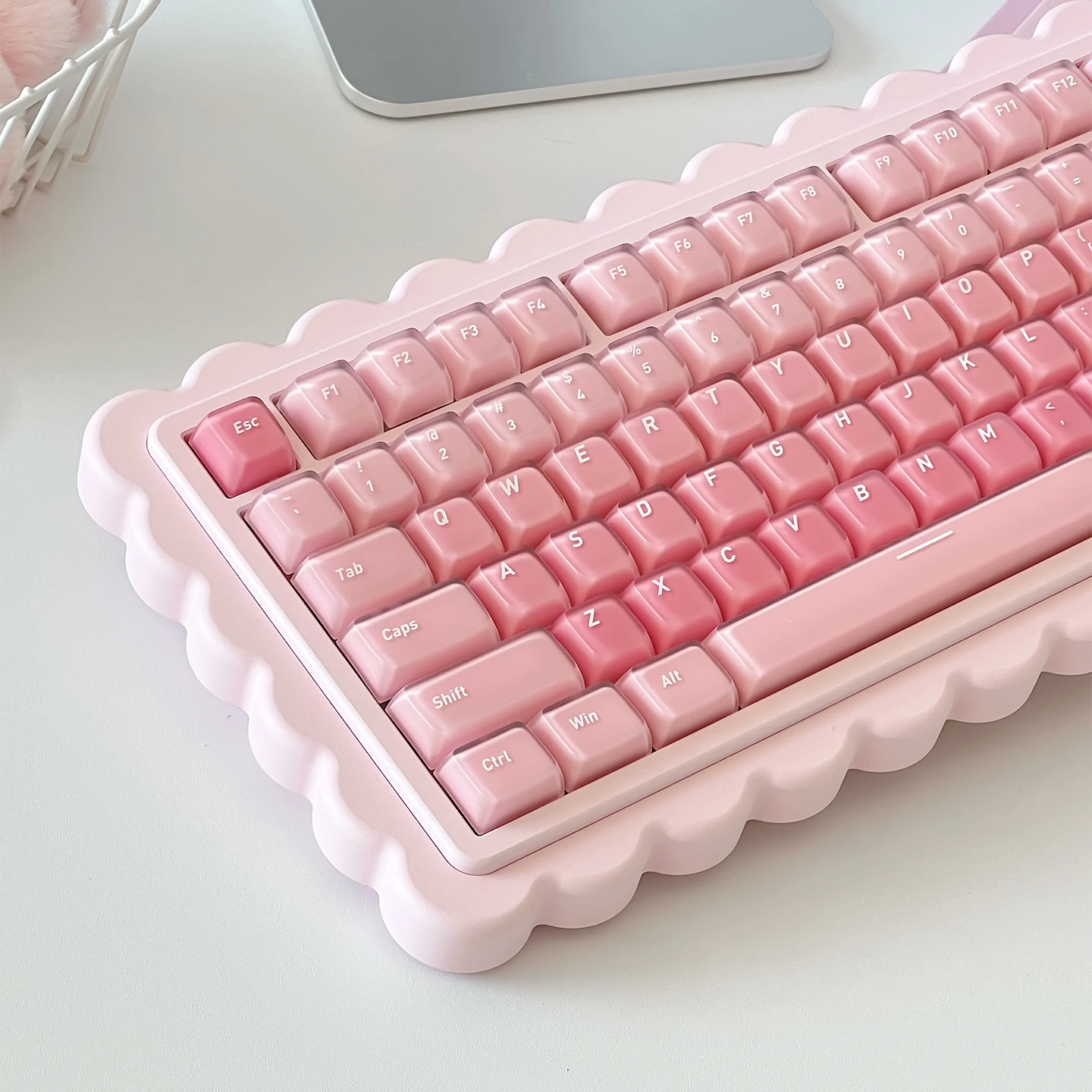 Mintcaps Strawberry Jelly Keycaps CSA Profile ABS+PC Double Shot Keycaps For Mx Mechanical Keyboard ISO Enter Key Caps