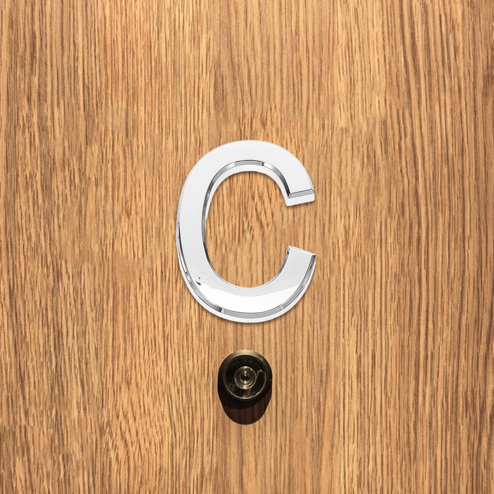 

4pcs 3.93 Inch Silver Alphabet Letter Wall Decor 3D Name Plate For Door Office Home Adhesive Sign Large Letter Cutout Office