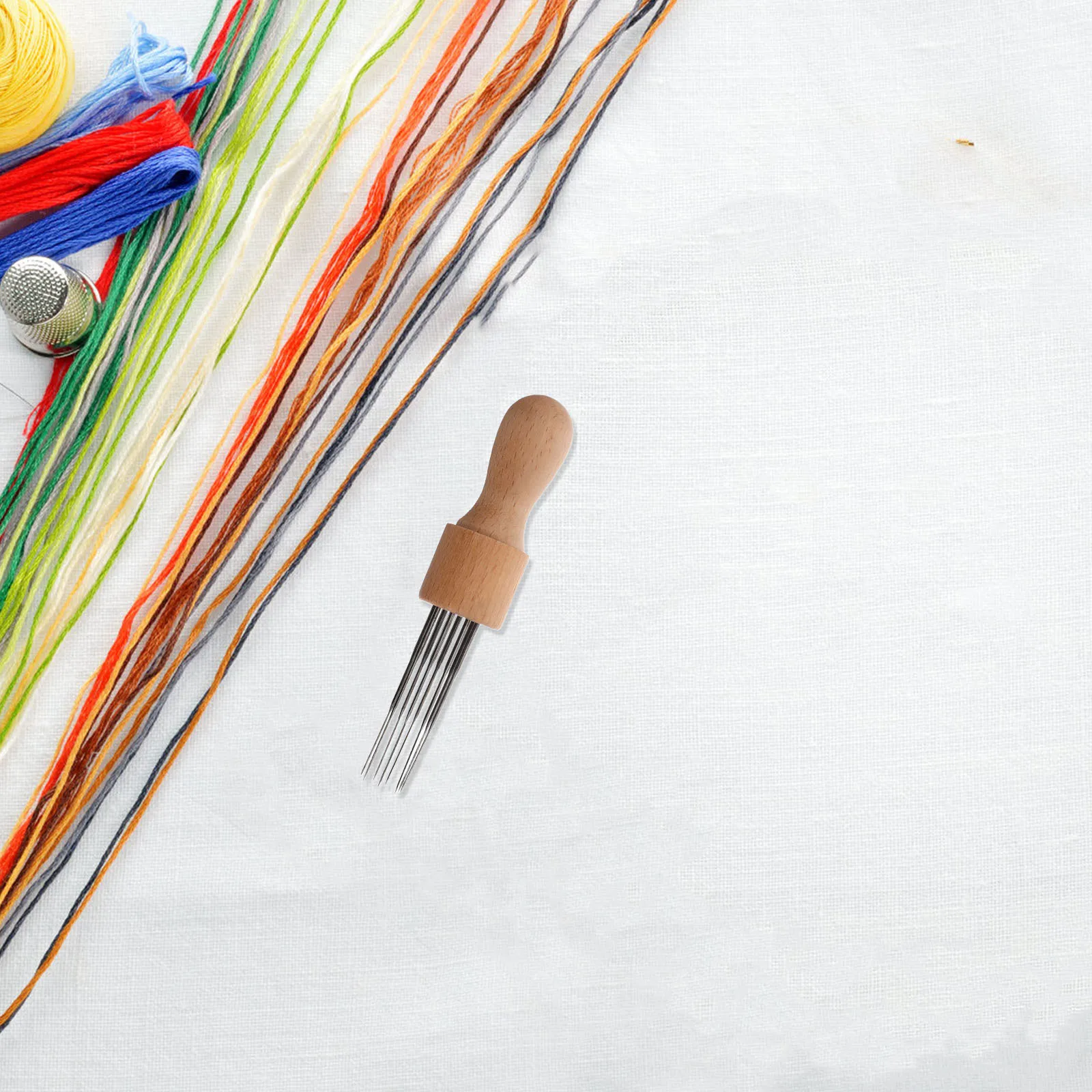 

Wooden Handle Felting Needle Tool Wool DIY Craft Accessory Beginner Friendly Durable Easy Use Wool Felting Needles