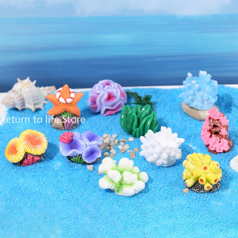 Simulated Coral Aquarium Fish Tank Farming Small Ornaments Gift Decoration Eight Melon Fish DIY Ornaments крышка для аквариума