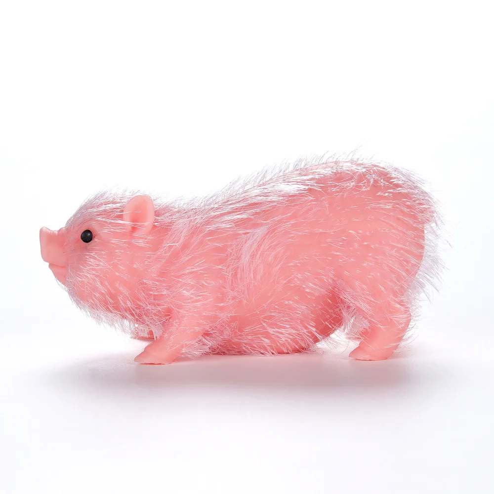 Handmade Simulated Silicone Pet Pig Baby Doll Toy Soft Lifelike Cute Reborn Pig Newborn Animal Doll Kids Play House Toy Gifts