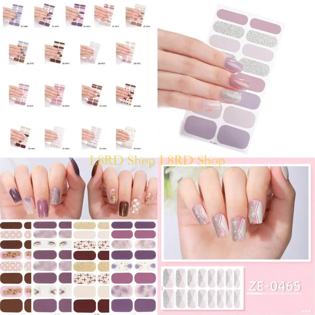 

L8RD DIY Glitter Wraps Polish Stickers Self-Adhesive Design Decals