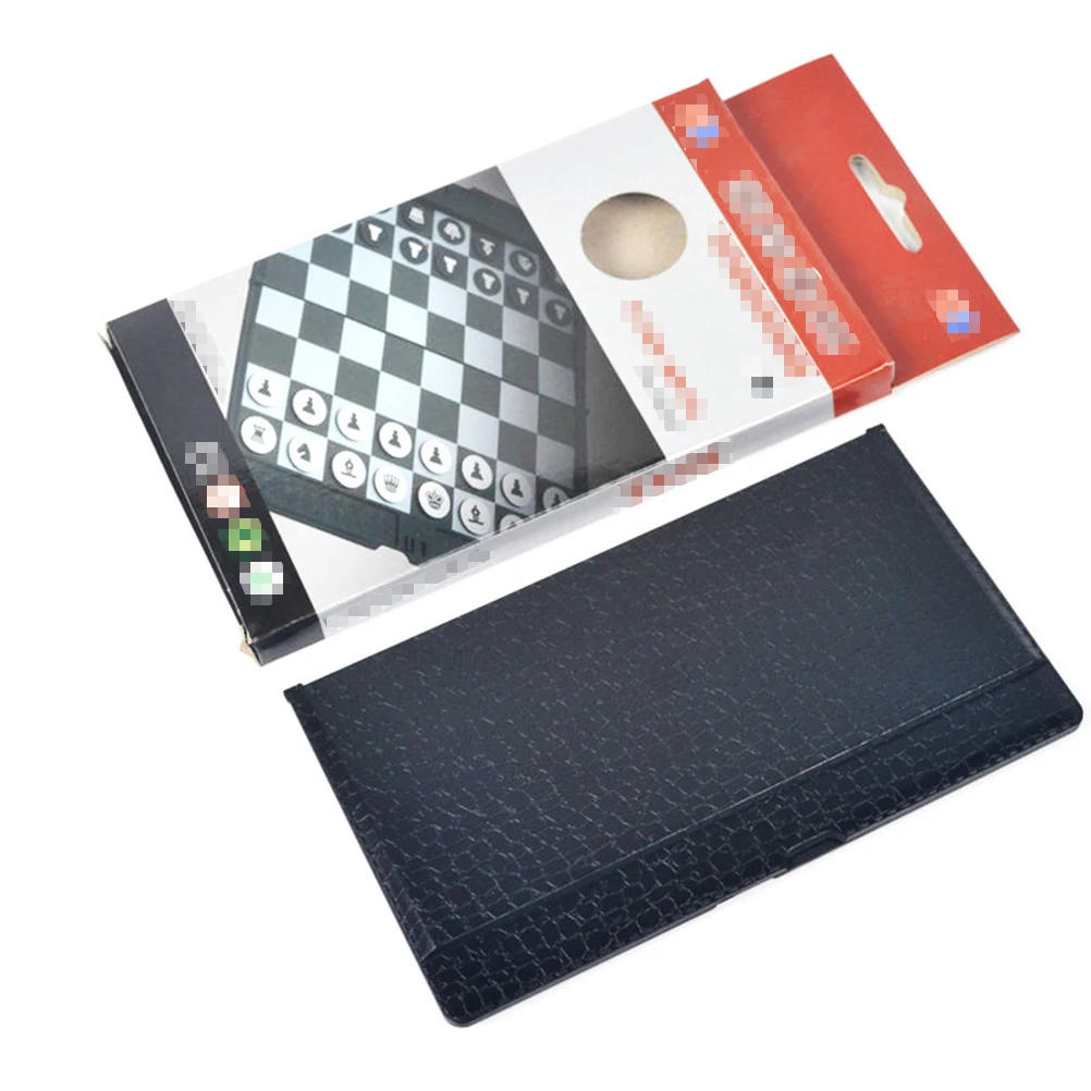 

1 Set Foldable Chess Checkers Creative Educational Playthings Funny Synthetic Clipboard Chess Toy Traning Inter